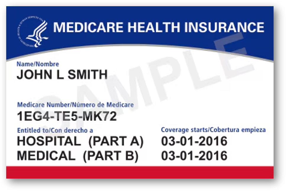 sample medicare card